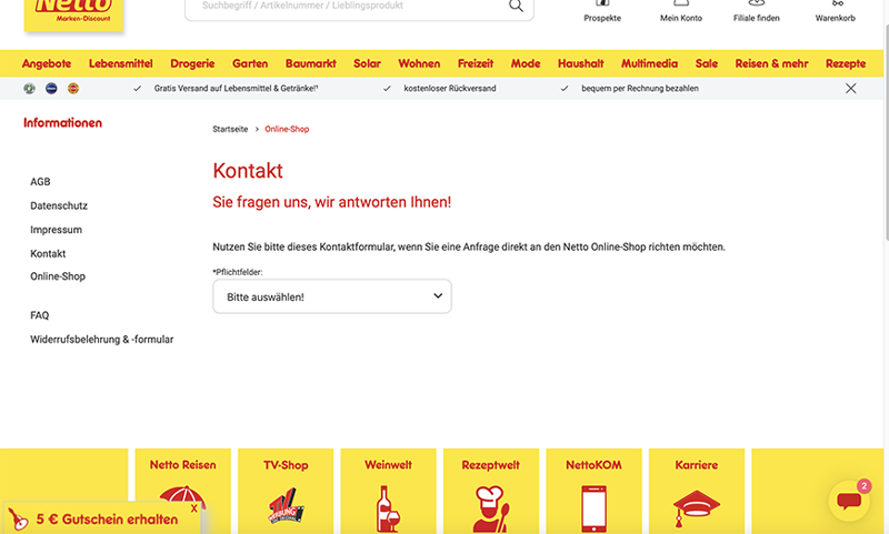 Netto Kontaktformular